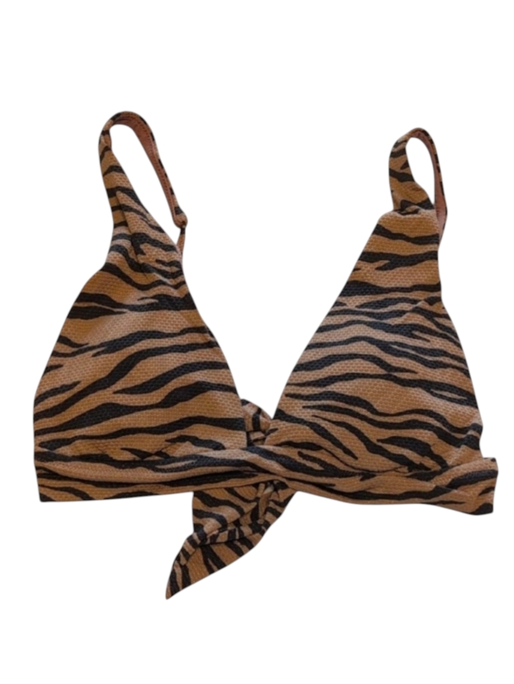 Aerie Animal Tiger Print Bikini Top Size Small